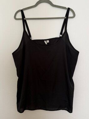 CATO Black Sheer Chiffon Camisole Tank Top Plus Size 18/20W